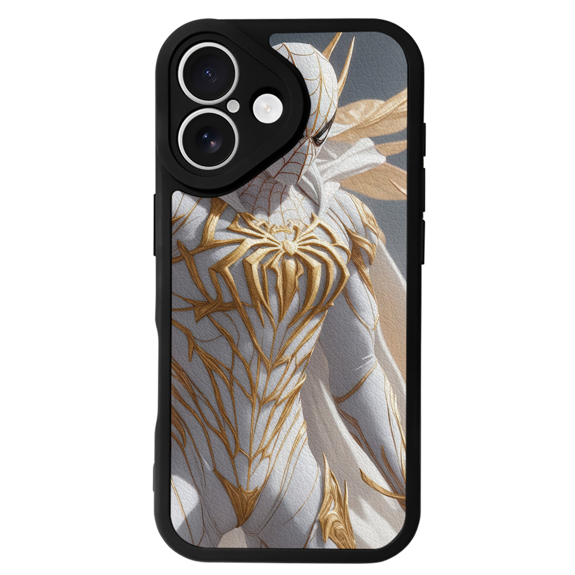 Spider Man スパイダーマン 【iPhone 16シリーズ対応】シリコンスマホケース（レザー調） 材質：シリコン